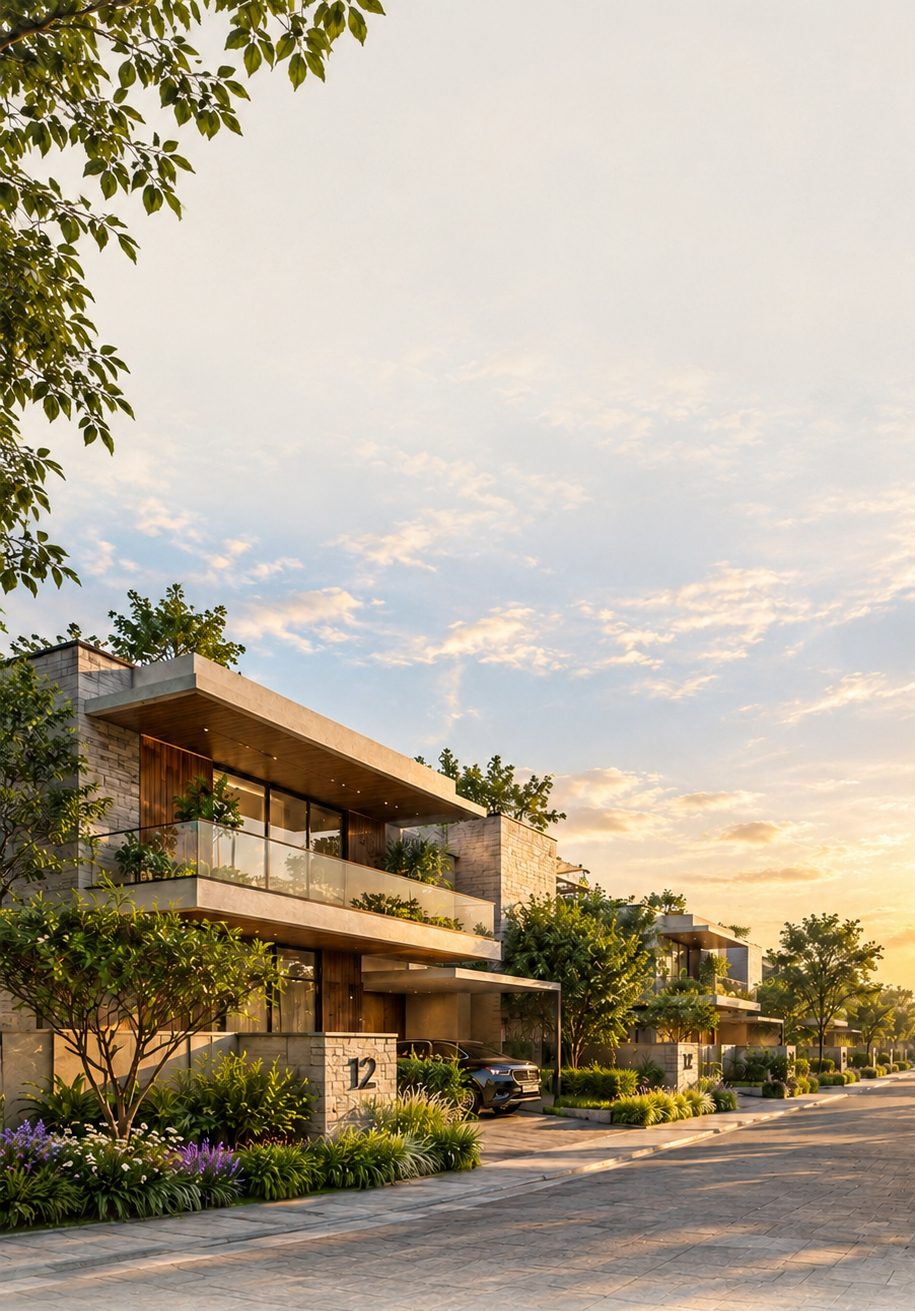 Proposed bungalow street in the Club Deeper residential community