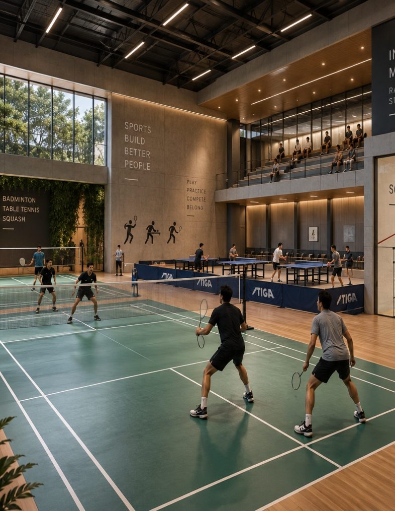 Indoor games hall for learners and the campus community